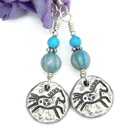 horses suns petroglyph jewelry handmade Southwest silver turquoise