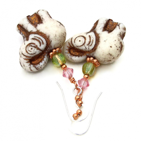 ivory and copper elephant jewelry