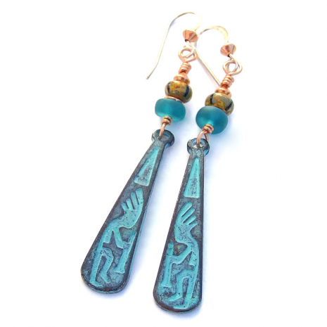 kokopelli earrings handmade gift for women