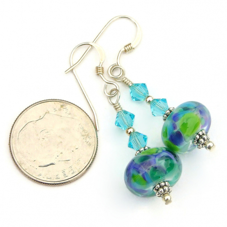 lampwork glass swarovski crystals jewelry handmade