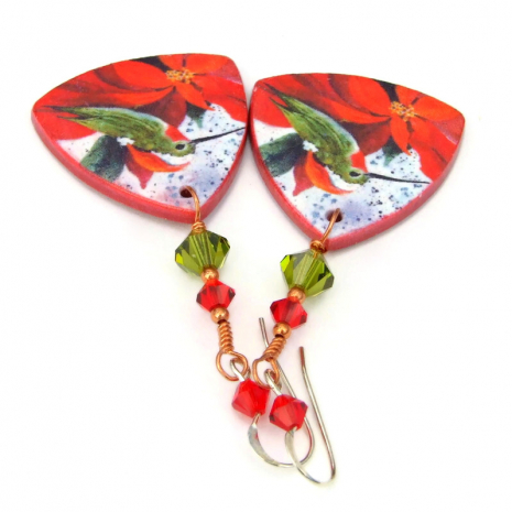lightweight handmade hummingbird christmas jewelry