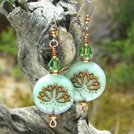 lotus flower earrings gift for women