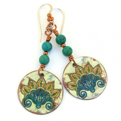 lotus flower yoga earrings gift for women