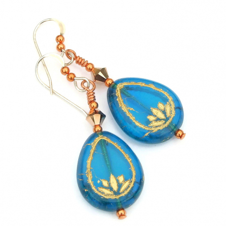 lotus flower yoga jewelry gift for women handmade