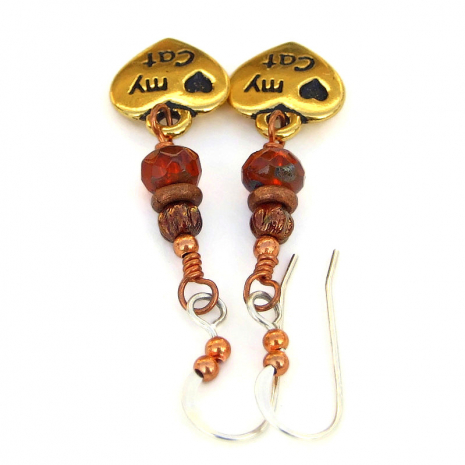 love my cat paw prints jewelry gift for her