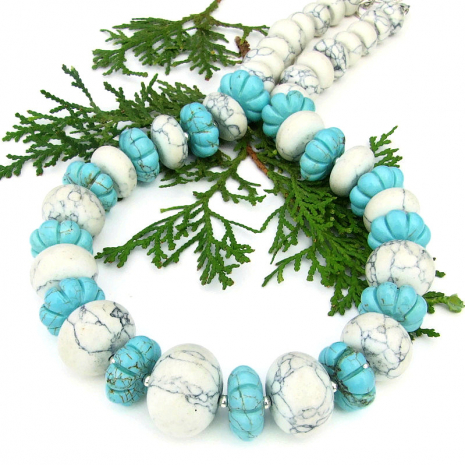 magnesite chunky southwest jewelry with sterling silver