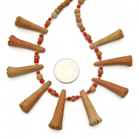 mali terra cotta ethnic necklace