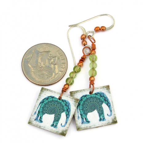 mandala elephant jewelry gift for her