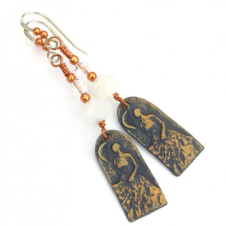 moon goddess celestial jewelry handmade gift for women
