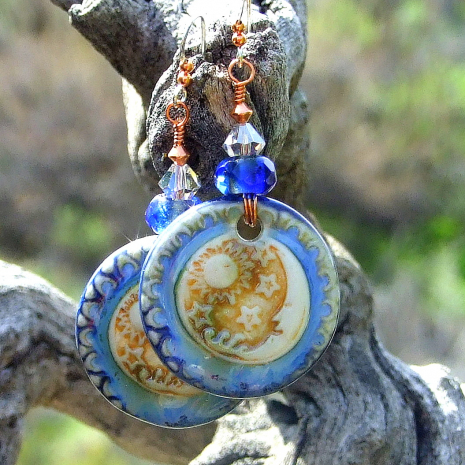 moon sun stars handmade jewelry gift for women