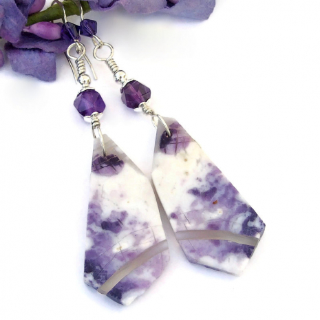 morado opal purple opal handmade gemstone jewelry amethyst sterling silver
