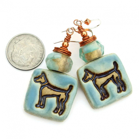 One of a kind dog earrings for her.