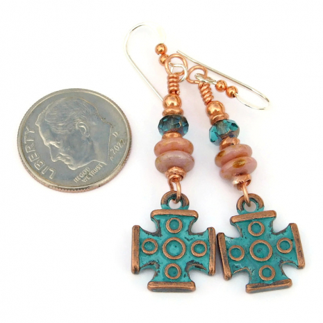 Mykonos cross charm jewelry gift for her