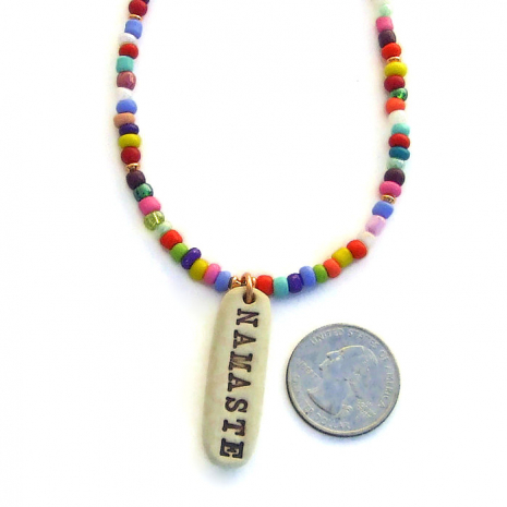 namaste pendant jewelry