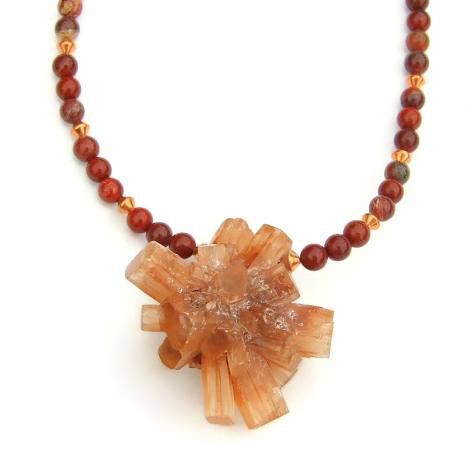 natural mineral deposits are found on the back side of the star cluster pendant
