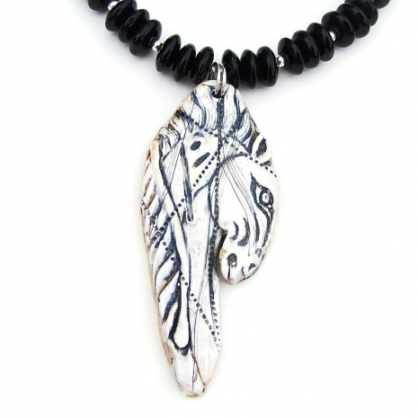odin sleipnir viking horse pendant necklace gift for her