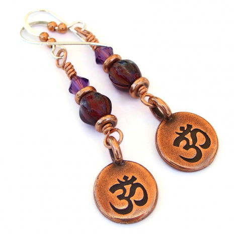 om meditation earrings gift for her