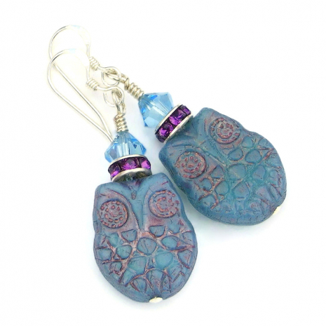 owl earrings handmade gift for women