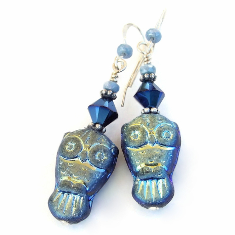 owl earrings handmade gift for women