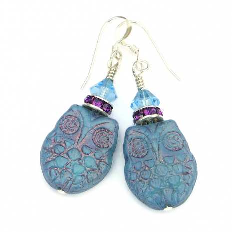 owl  jewelry handmade gift for women