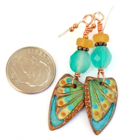painted butterfly jewelry handmade gift for her