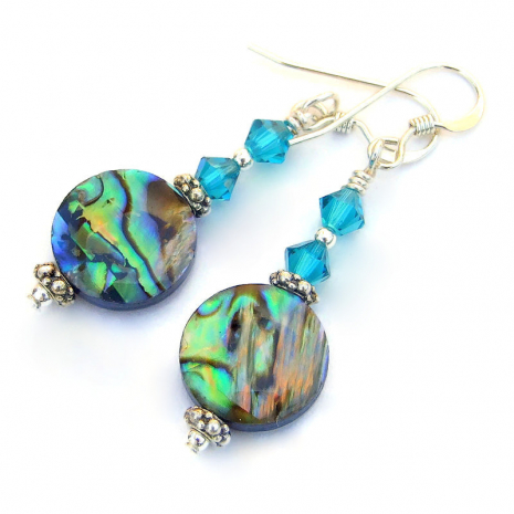 paua shell jewelry handmade gift for women