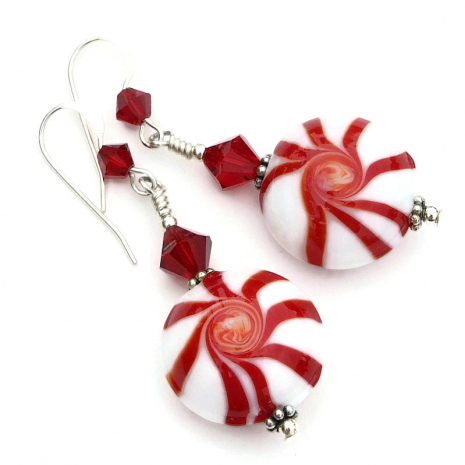 peppermint candy handmade christmas jewelry