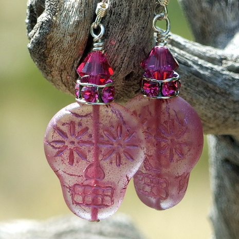 pink sugar skulls jewelry gift for women
