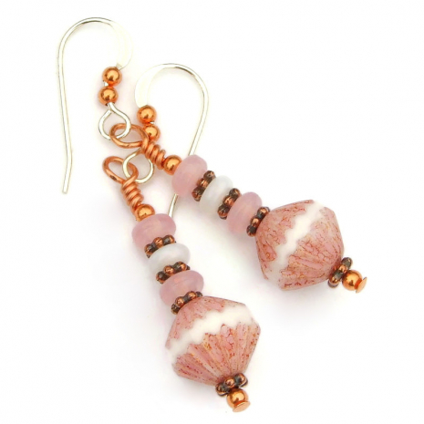 pink white jewelry gift for women