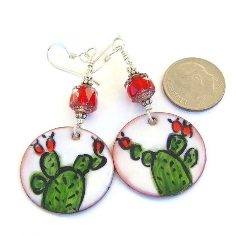 prickly pear cactus handmade jewelry gift for her