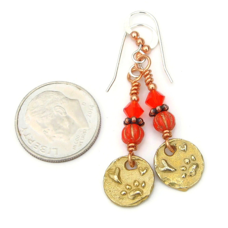 puppy dog lover handmade jewelry paw prints hearts gift for her