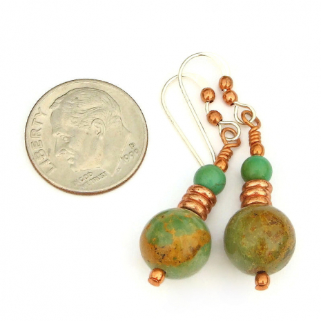 real turquoise copper jewelry gift for her