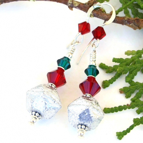 red green silver christmas holiday jewelry gift for women