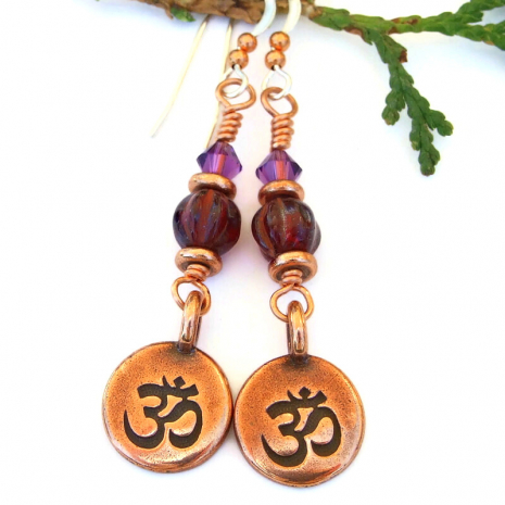 root crown chakra yoga earrings