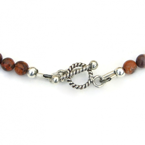 rope design sterling silver toggle clasp set