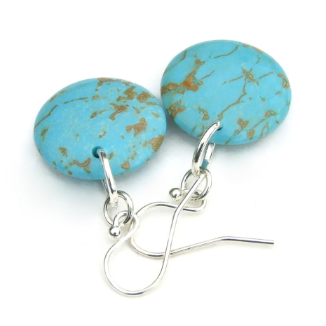 round turquoise magnesite handmade jewelry gemstone