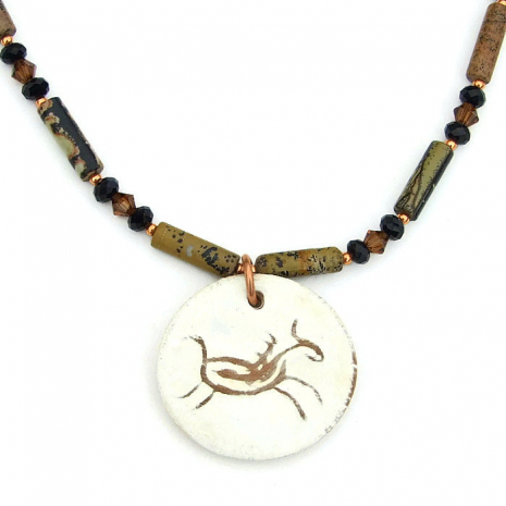 southwest petroglyph horse necklace.