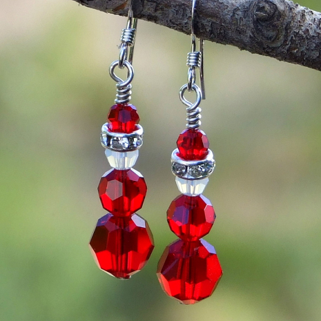 santa claus earrings christmas jewelry for her