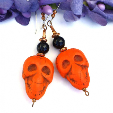 Day of the Dead skull earrings - gift idea..