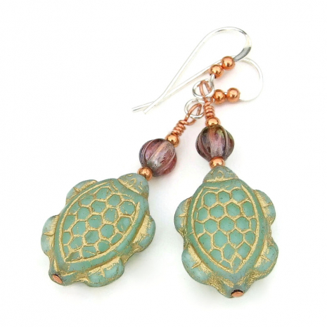 sea turtle jewelry handmade gift for women