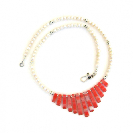 shell and pearls beach jewelry handmade gift for women