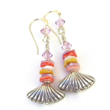 shell earrings handmade gift for women
