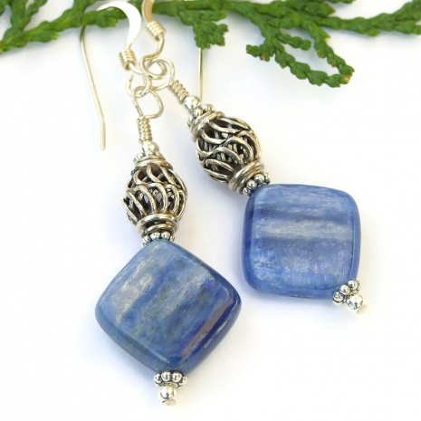 shimmering blue kyanite Bali silver jewelry