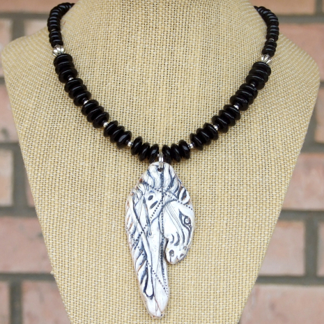 sleipnir horse necklace jewelry viking odin