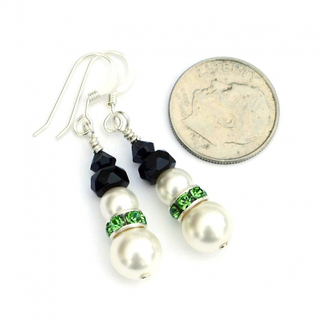 Holiday Christmas snowmen earrings jewelry.