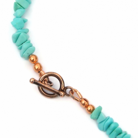 solid copper toggle clasp set