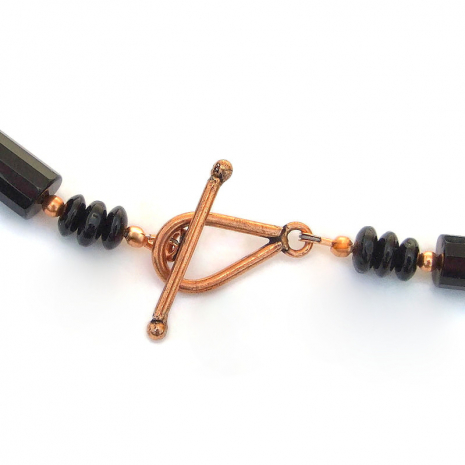 solid copper toggle clasp set