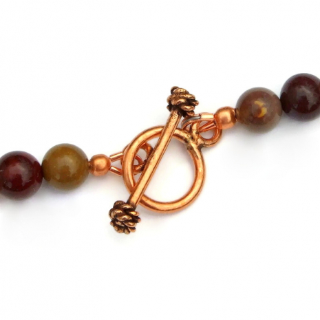 solid copper toggle clasp set
