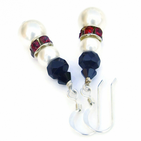 christmas snowman earrings with red collars for her