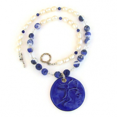 star lover jewelry blue sodalite pearls swarovski crystals